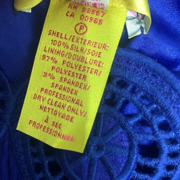 Catherine Malandrino Blue Silk Knee Length Dress 6 - Picture 6 of 7